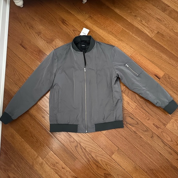 Theory Jackets & Coats Nwt Theory Mens Grey Bomber Jacket Poshmark